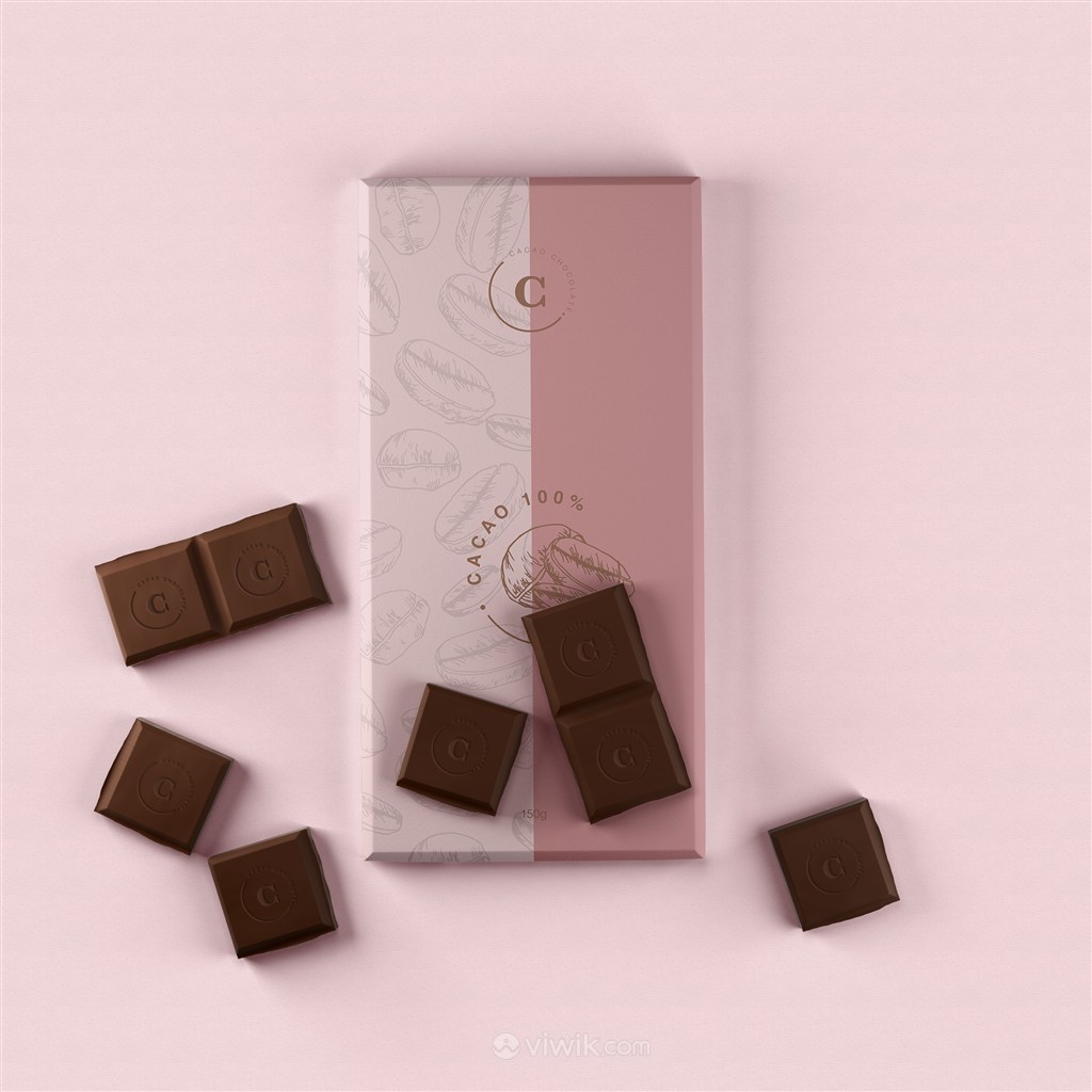 巧克力塑料袋包装贴图样机
