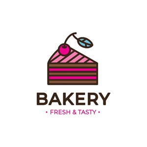 蛋糕图标甜品店矢量logo设计素材