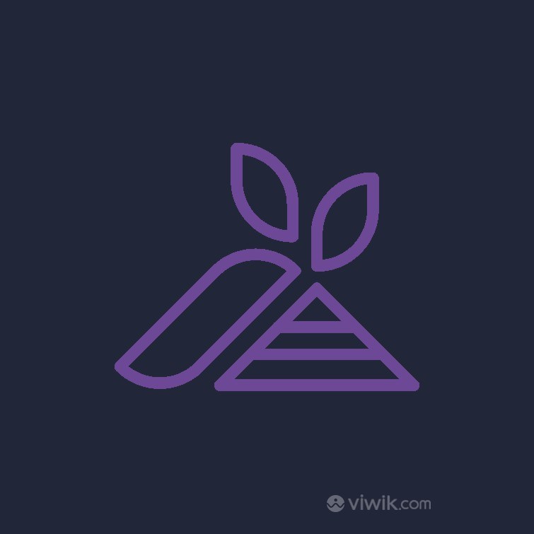 紫色线条图标化妆品logo设计素材