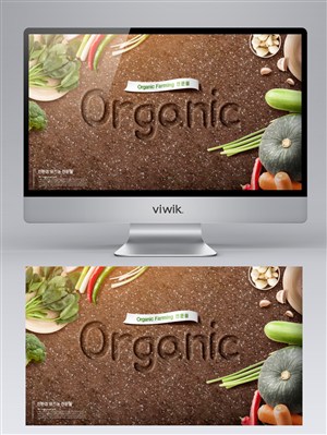 organic蔬果素材背景banner设计