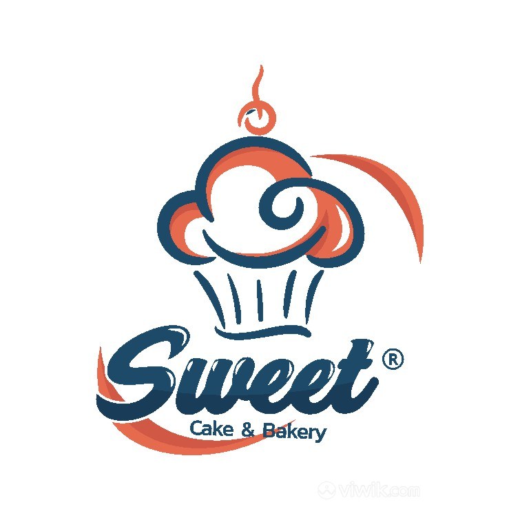 蛋糕图标甜品店矢量logo设计素材