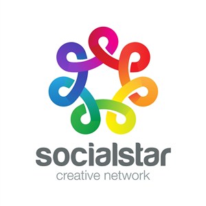 彩色花环标志图标网络公司logo设计素材