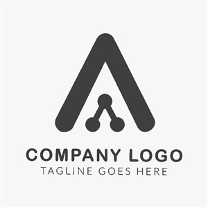字母A抽象變形科技公司logo