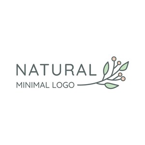 自然植物图标化妆品矢量logo