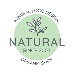 植物化妝品牌矢量logo設計