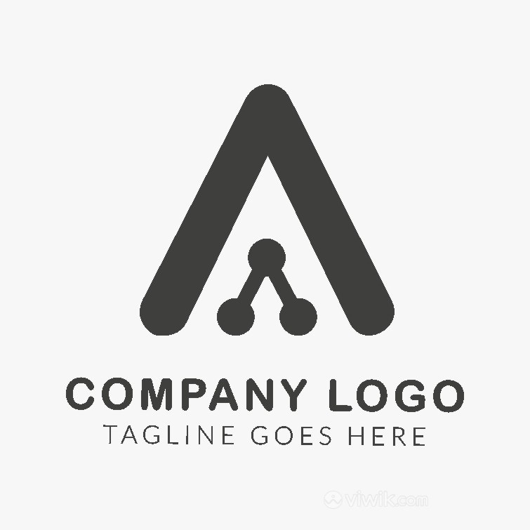 字母A抽象变形科技公司logo
