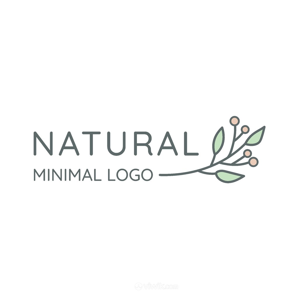 自然植物图标化妆品矢量logo