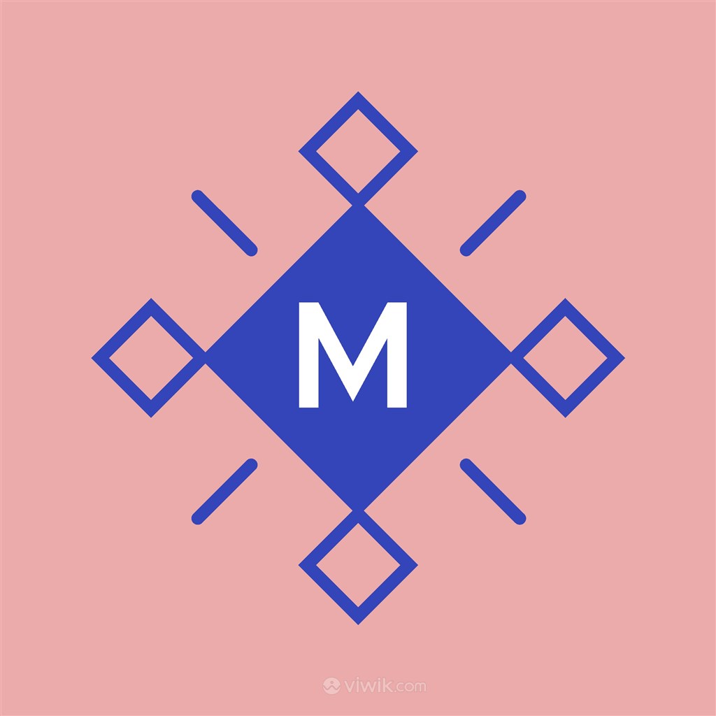 带有字母M的图标服饰时尚矢量logo设计素材
