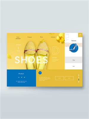 女性鞋子电商网页设计素材