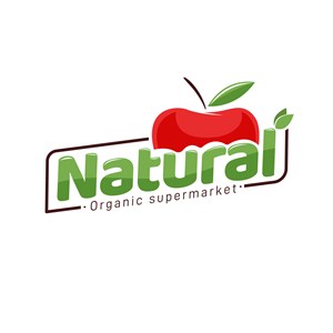 苹果图标有机水果超市矢量logo