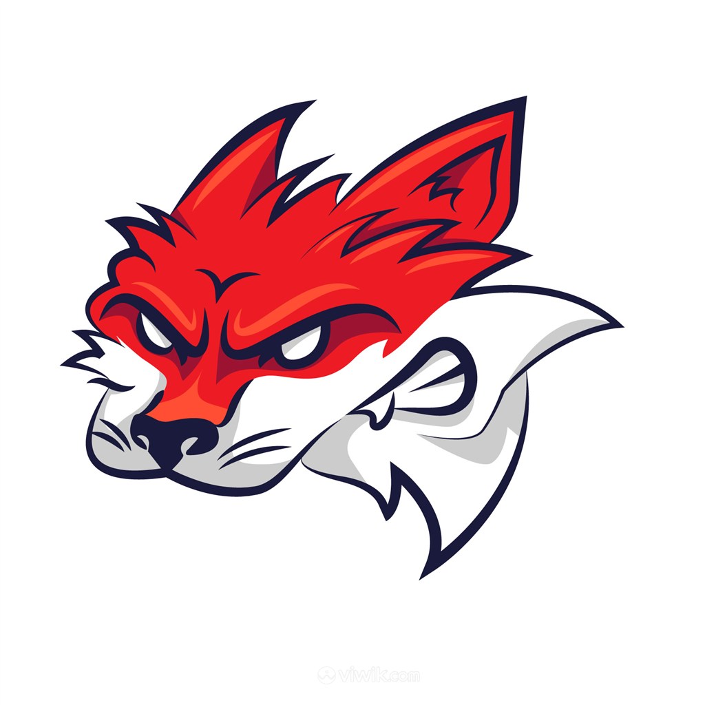狐狸头像图标吉祥物logo设计素材