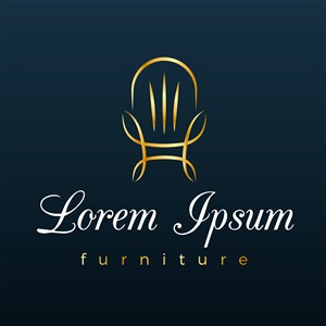抽象椅子优雅的家具品牌矢量logo素材