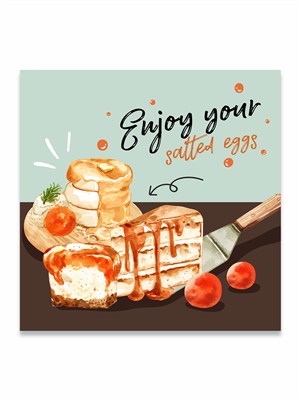 国外创意手绘美食甜品蛋糕banner海报素材