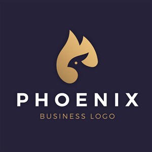 凤凰火焰图标科技公司矢量logo设计素材
