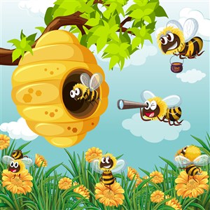 蜜蜂logo素材蜜蜂标志设计蜜蜂素材模板免费下载