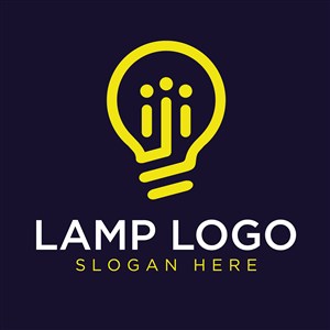 创意灯图标科技公司矢量logo设计素材