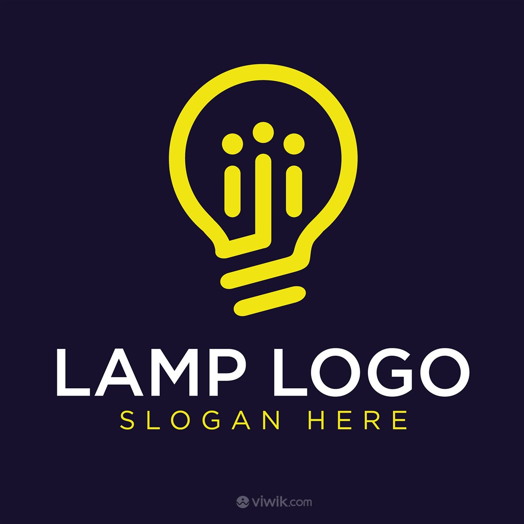 创意灯图标科技公司矢量logo设计素材