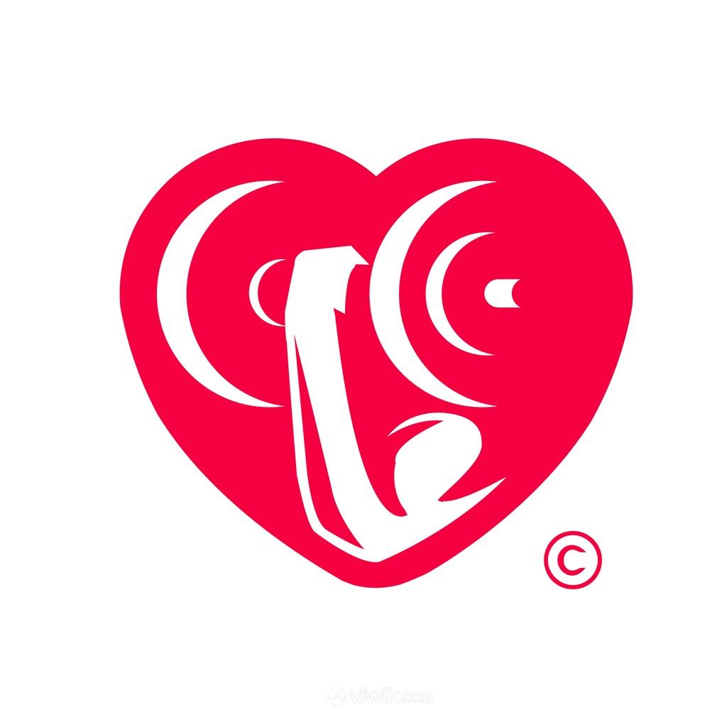 红色爱心标志图标医疗机构矢量logo设计素材