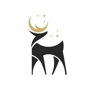 鹿標志圖標酒店旅游矢量logo設計素材