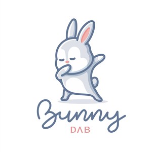 兔子標志圖標兒童服裝品牌矢量logo設計素材