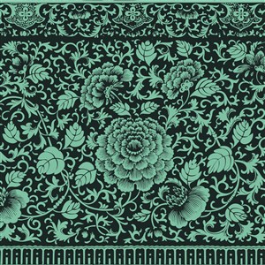 绿色中式传统古典花纹矢量素材
