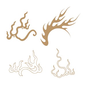 火焰图案中国风火纹矢量素材