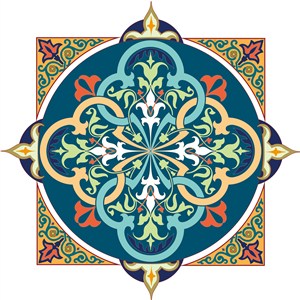 中世纪古典阿拉伯矢量花纹素材