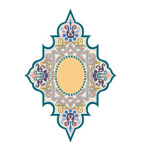 菱形古典阿拉伯花纹矢量素材