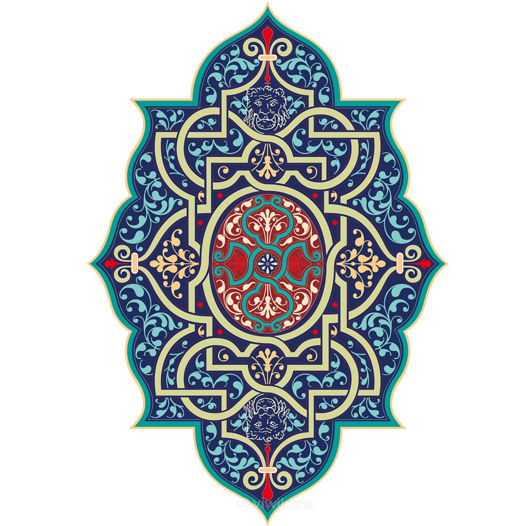 对称花纹中世纪古典维多利亚花纹矢量素材