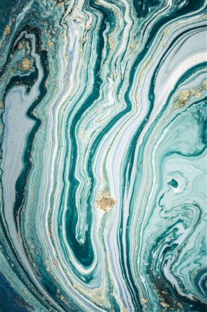 水纹颜料蓝色系大理石背景图片