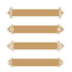 4种中式古典矢量边框素材