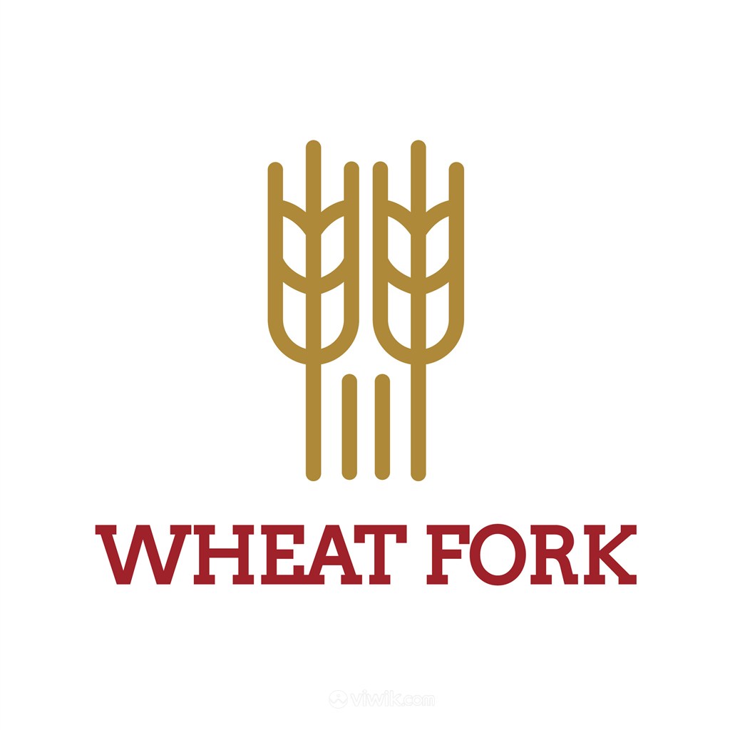 麦穗标志图标餐饮食品矢量logo设计素材