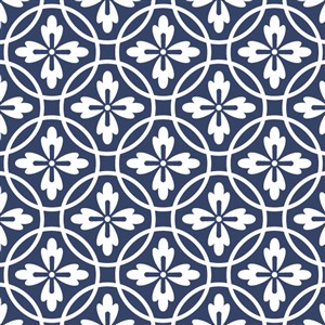 中式传统蓝底白花花纹背景图案矢量素材