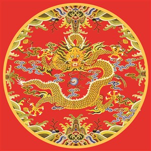 龙纹古代龙凤刺绣中国风图片