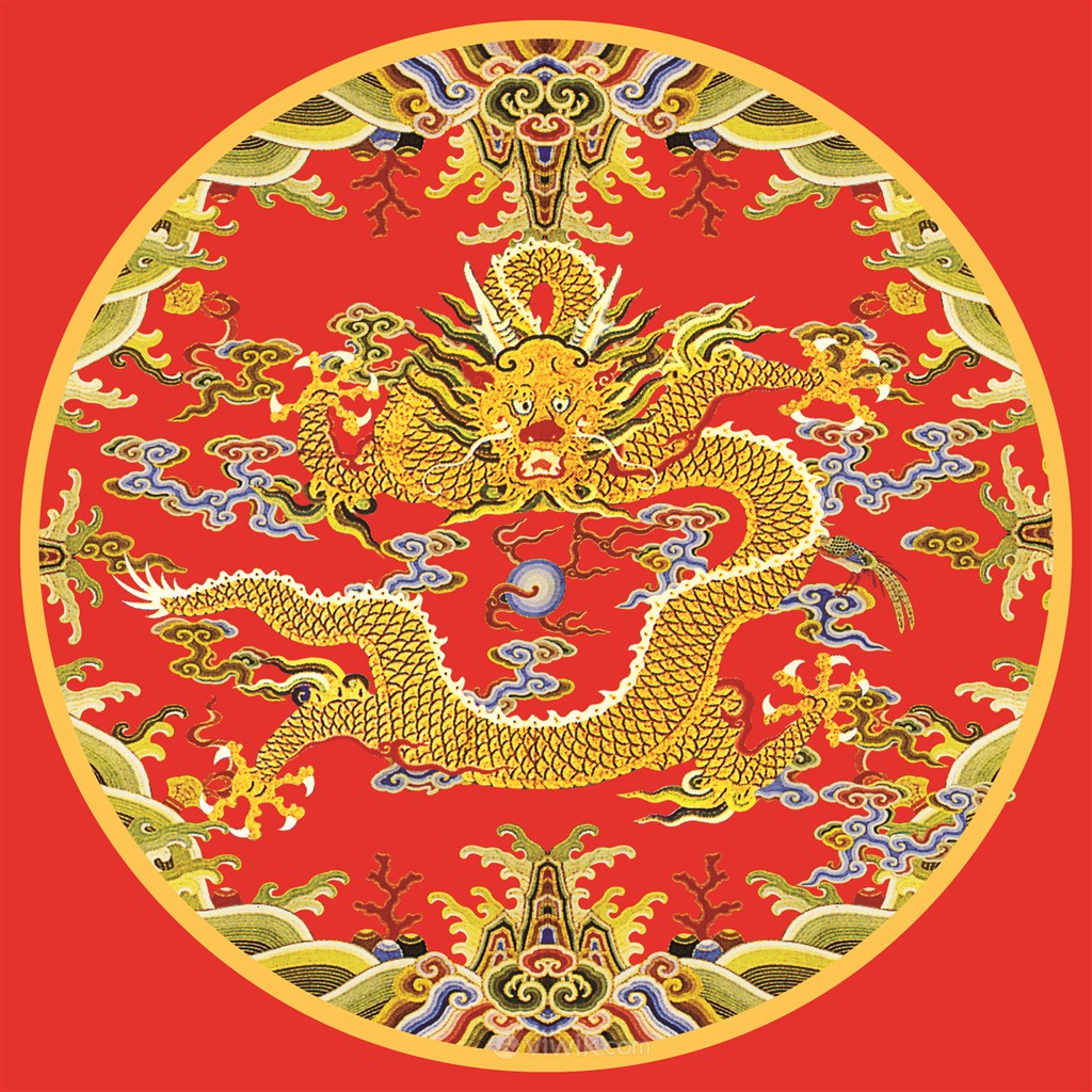 龙纹古代龙凤刺绣中国风图片