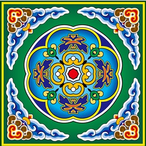 傳統紋樣古典花紋中國風雕梁畫棟復古花紋矢量素材