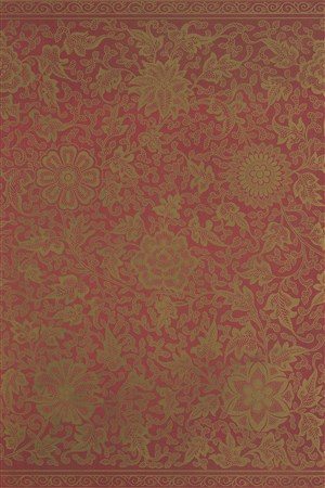 红棕色背景土黄色花绘中式传统纹样集锦中国风图片