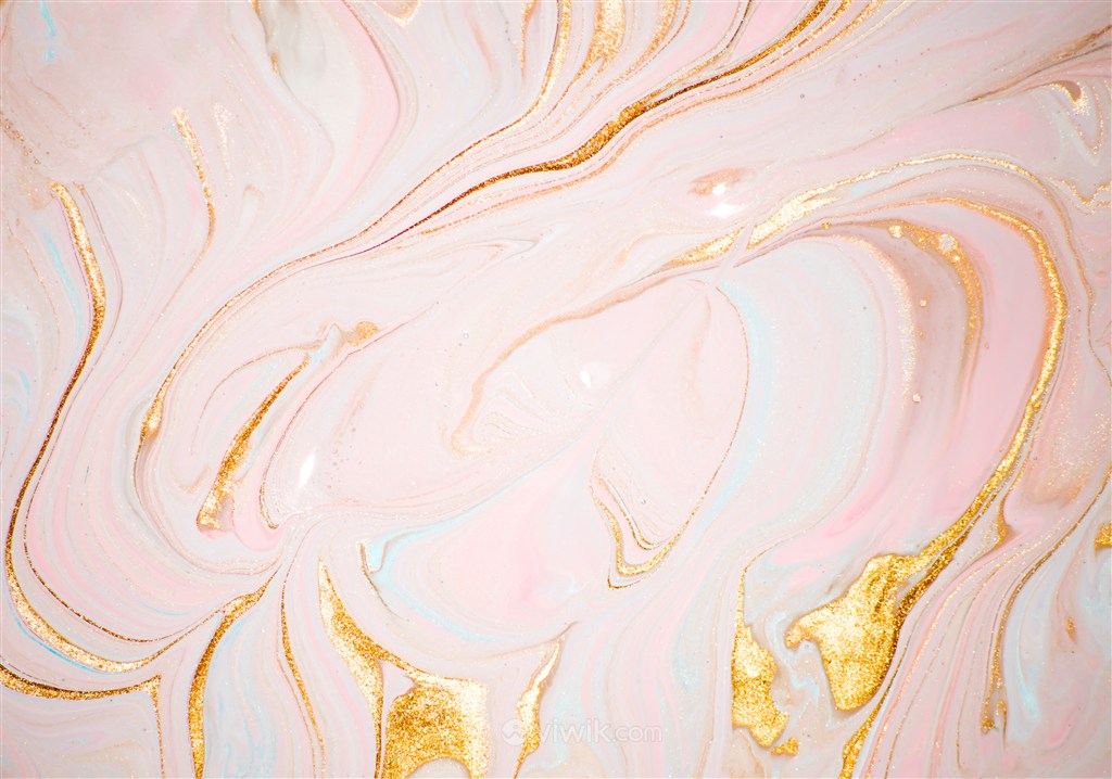 粉色微蓝黄金系大理石背景图片