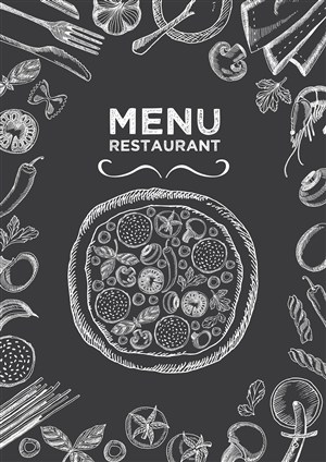 西餐餐厅菜单设计封面模板