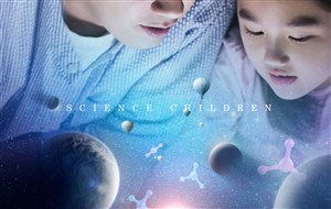 探索宇宙儿童科技教育招生广告海报模板