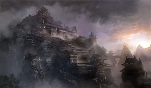暗黑城堡中国风CG原画绘画图片