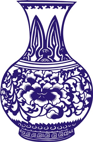 花卉花瓶瓷器国粹青花瓷中国风图片