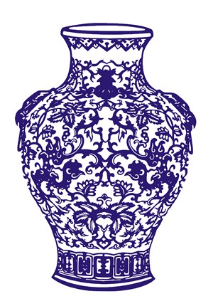 传统花瓶国粹青花瓷中国风图片