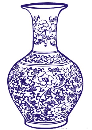 花卉瓷器花瓶国粹青花瓷中国风图片