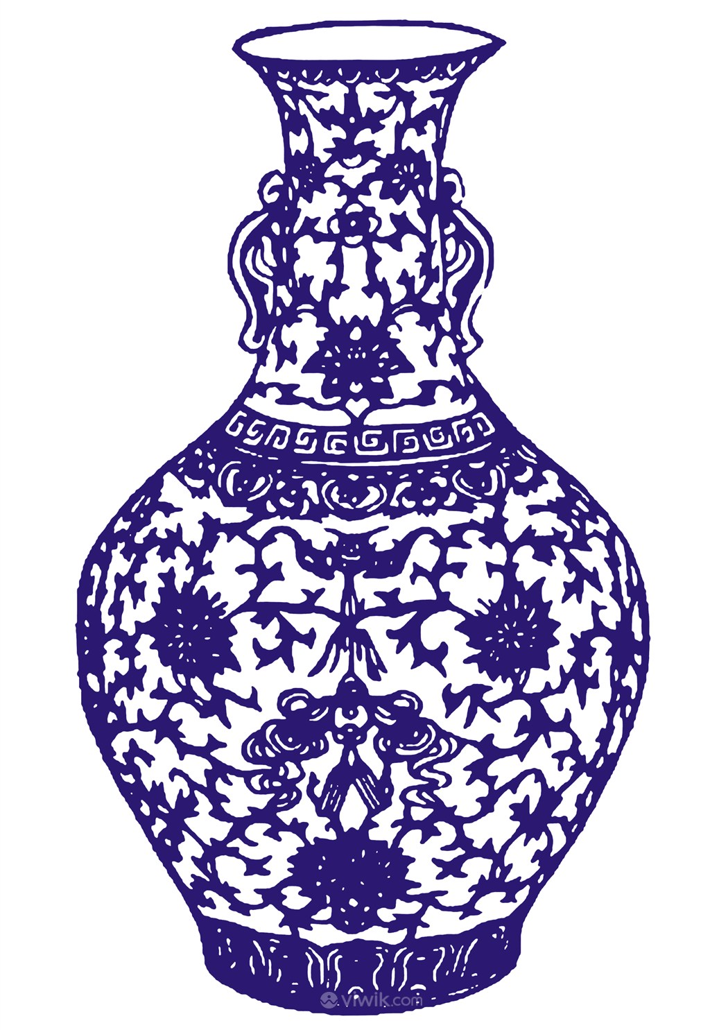 燕子花纹花瓶国粹青花瓷中国风图片