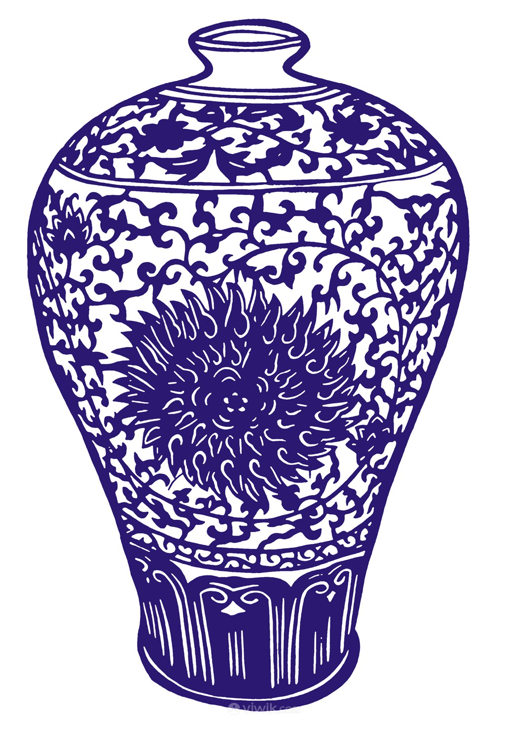 植物陶瓷花瓶国粹青花瓷中国风图片