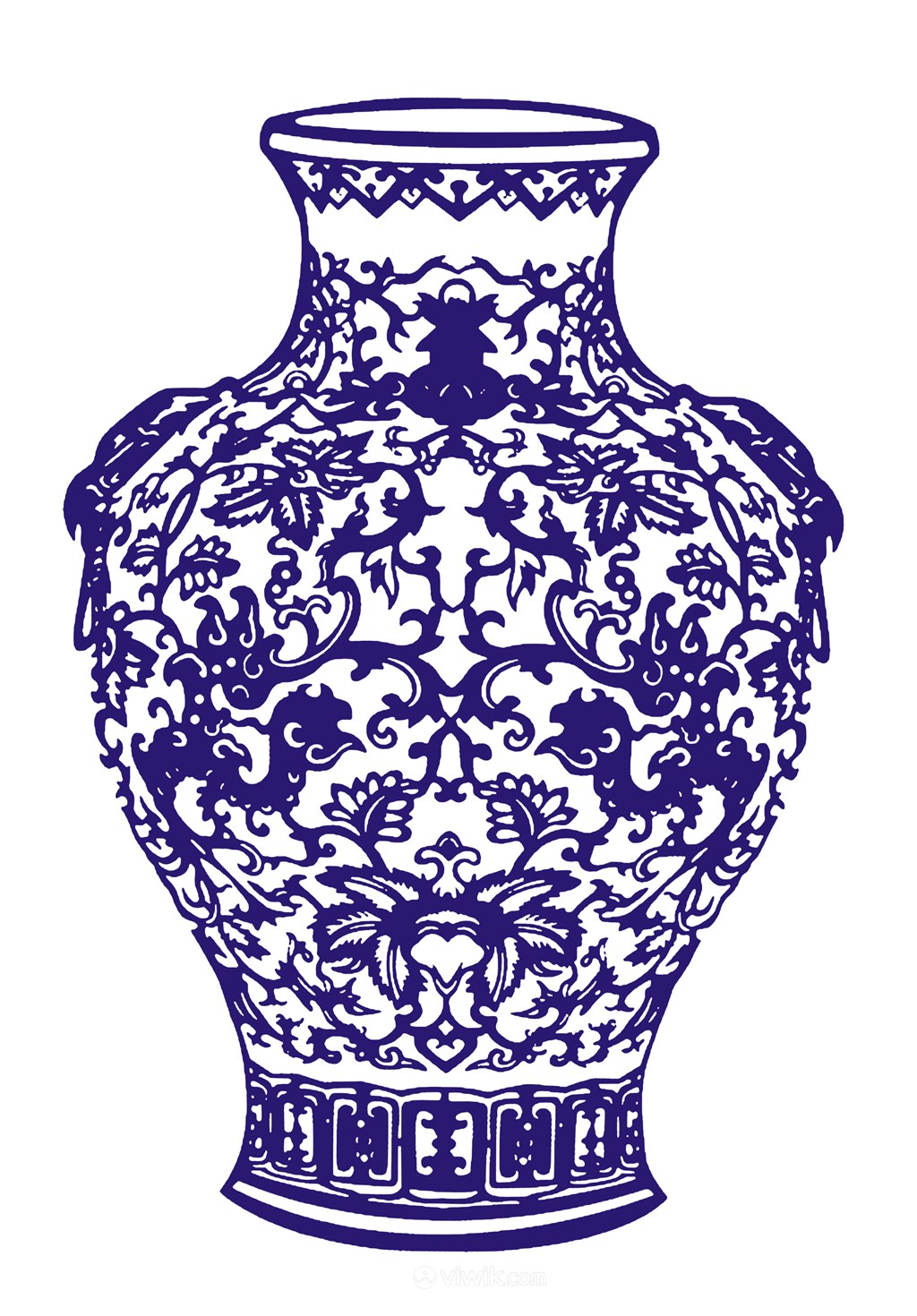 青花瓷瓶简单花纹图片图片