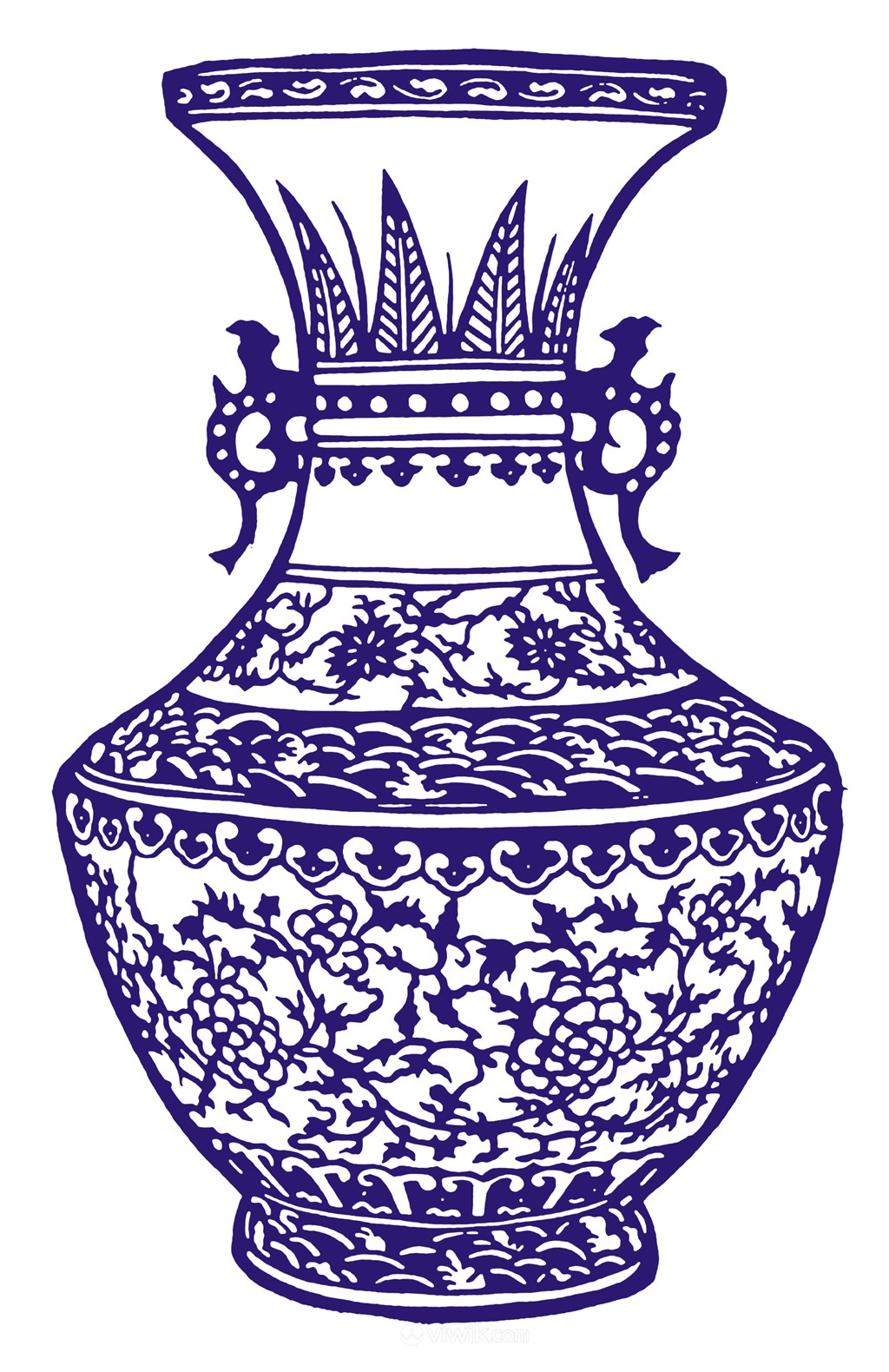 植物花卉传统花瓶国粹青花瓷中国风图片