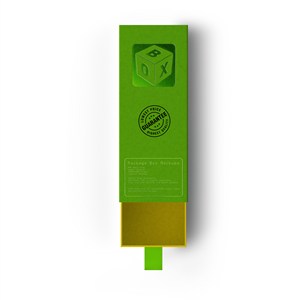 拉开的绿色盒子纸盒包装盒贴图样机