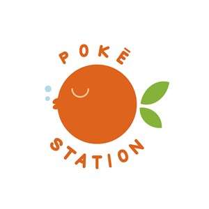 叶鱼橘子标志图标餐饮食品logo设计素材